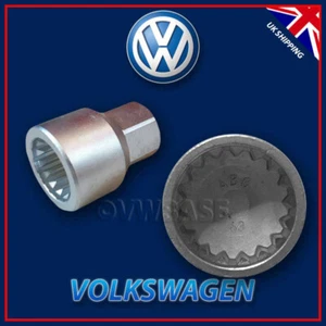 for VW ABC63 Wheel Locking Nut Key Bolt 17 Spines Ribs Porsche Volkswagen 23mm - Picture 1 of 6