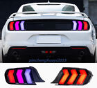 LED Tail Lights RGB For Ford Mustang 2015-2024 Animation Sequential Rear Lamps