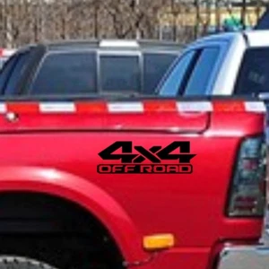 Car Decals 4x4 OFF ROAD Black 15.7''x5'' for RAM Vinyl Rear Stickers 2Pcs CF738 - Bild 1 von 3