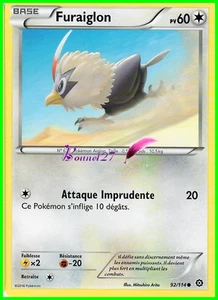 Carte Pokemon " FURAIGLON " Offensive Vapeur XY PV 60 92/114 VF - Imagen 1 de 1