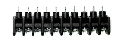 5 ea 10 Position Terminal Block Solder Turret PCB Mount .44" 20A Buchanan SSB7 - Image 1 of 4
