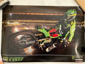 RYAN VILLOPOTO MONSTER ENERGY SUPERCROSS Kawasaki KX250F Small Poster 18x12” - Picture 1 of 8