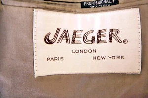 JAEGER Men's Blazer Jacket Size M Vintage Light Weight Wool Blend Gray Check EUC - Picture 1 of 7