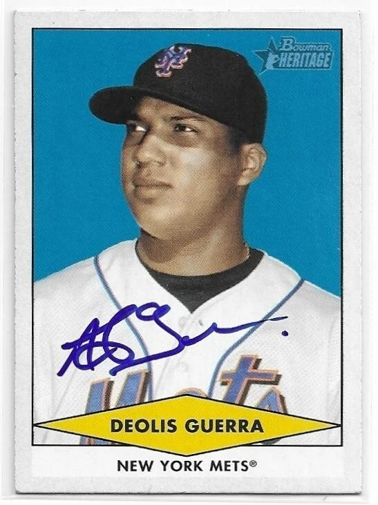 DEOLIS GUERRA Autographed Signed 2008 Bowman Heritage card #BHP69 New York Mets - Image 1 of 1