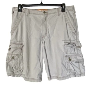 Lee Dungarees Men's 35 Cotton Cargo Shorts Pockets Button Stone 10.5" Inseam - Picture 1 of 4