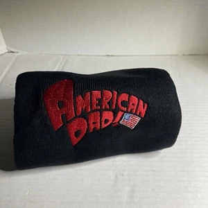AMERICAN DAD Christmas Crew Gift Embroidered Scarf Black 200X Limited VHTF - Picture 1 of 7