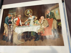 The Reconcilation John A. Lomax Copyright Illustrated London News 1898 - 30 X 20 - Picture 1 of 9
