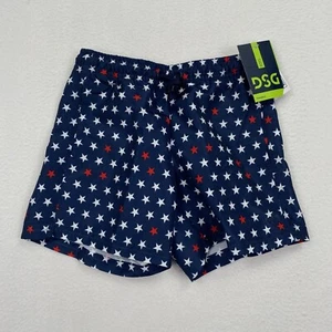 DSG Boys Shorts Size 2XS Woven Volley Blue Red White Stars Sports Athletic - Picture 1 of 8