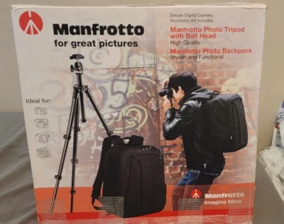 Manfrotto Deluxe digital camera accessory kit w/backpack tripod #MSC-KIT **READ* - Image 1 of 4