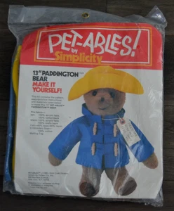 Vintage 70's PET-ABLES! by Simplicity 13" Paddington Bear Kit #5390 NOS - Picture 1 of 4