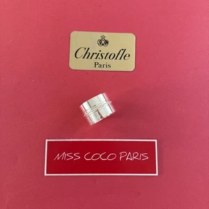 ROND DE SERVIETTE CHRISTOFLE PERLES 4,5x2,5 CM METAL ARGENTE TRÈS BEL ÉTAT - Picture 1 of 5