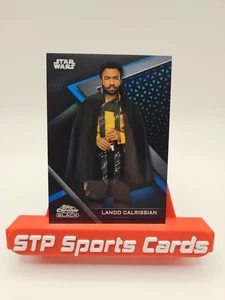 2022 Topps Chrome Black Star Wars Lando Calrissian /75 Blue Parallel - Picture 1 of 4