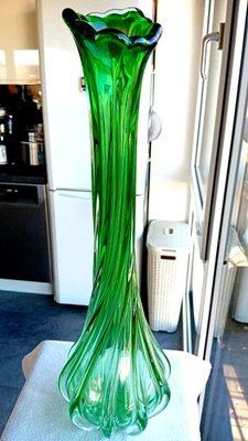 XXL Große schwere Glas Vase - EGERMANN BOHEMIA - dekorativ - Höhe 53 cm - 2,4 kg - Bild 1 von 4