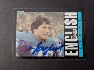 Doug English Signed 1985 Topps - Lions, Texas - handsigniert - Bild 1 von 1