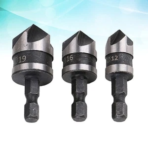 Taladro avellanador de 3 piezas de broca de desbarbado de acero eléctrico - Imagen 1 de 11