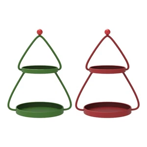 2 Tier Serving Tray Table Centerpieces Organizer for Bathroom Hotel Dining - Picture 1 of 12