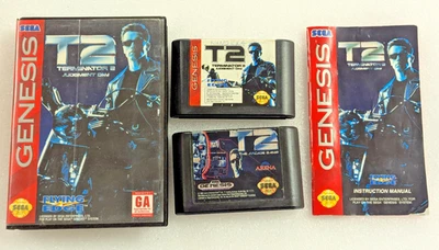 Terminator 2  LOT Sega Genesis Tested T2 Arcade Game and Judgemtn Day CIB - Image 1 of 4
