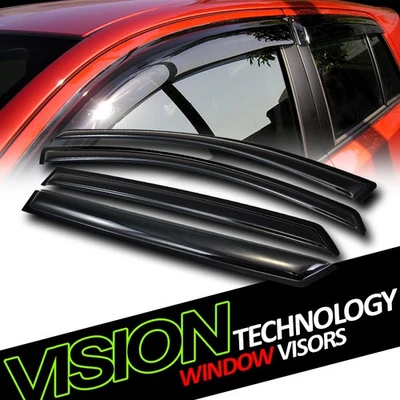 Para 07-12 Kia Rondo JDM Protector de Lluvia/Viento Ventilación Oscura Sombra Deflector Viseras de Ventana Foto 1 de 2