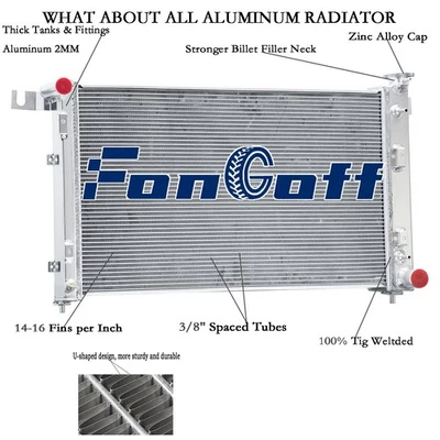 4 CORE Radiator Fit 1994-2001 Dodge Ram 1500 2500 3500 3.9L 5.2L 5.9L Aluminum - Imagem 1 de 4