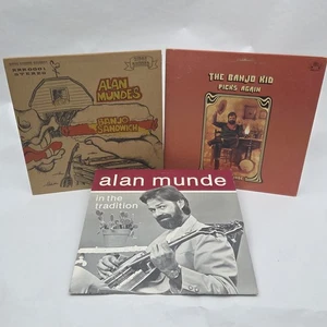 3 Alan Munde LP's Banjo Sandwich, The Banjo Kid Picks Again, In The Tradition - Picture 1 of 13