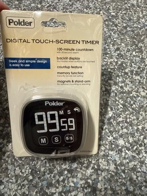 Polder Digital Touch Screen Timer - TMR-899-95 - New in Package! - Image 1 of 2