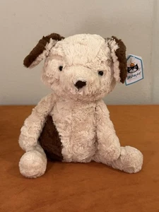 NEW Jellycat Tuffet Dog BNWT Brown Beige Retired Puppy Soft Toy Rare Pup TUF3D - Picture 1 of 8