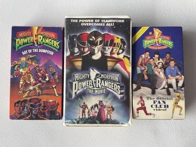 Mighty Morphin Power Rangers VHS lot Movie Fan Club Day Of The Dumpster - Image 1 of 4