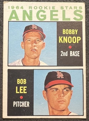 1964 TOPPS ANGEL ДЕБЮТАНТ ЗВЕЗДЫ BOBBY KNOOP/BOB LEE #502 VG OC/SM УГЛОВАЯ СКЛАДКА - Изображение 1 из 2