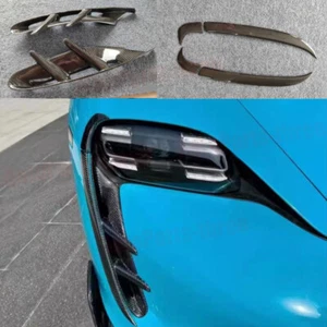 Cubierta de ventilación de parachoques delantero de fibra de carbono 6 piezas para Porsche Taycan 2020-2024 - Imagen 1 de 11