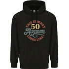 50th Birthday 50 Year Old Awesome Looks Like Mens 80% Cotton Hoodie