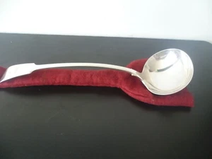 Victorian Large Monogrammed, Fiddleback, Old English Silver Plated Serving Ladle - Picture 1 of 15