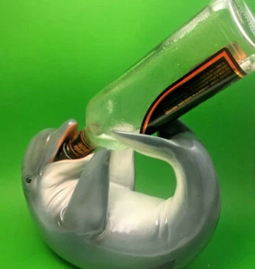 Dolphin/Porpoise Wine Bottle Holder Barware Ocean/Sea Beach Novelty - Picture 1 of 7