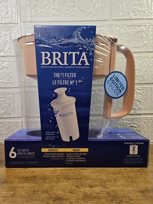 BRITA 6 Cup Filter Pitcher, Filter Lasts 2 Months - Limited Ed. Color, New - Image 1 of 2