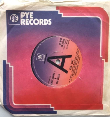 Andy Adams & Egg Cream – Can I Stay 7" PYE Promo / Demo vinyl record 1977  - Image 1 of 4
