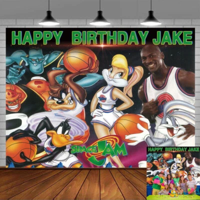 Space Jam Personalised Custom Banner Backdrop Party Decor Birthday Gift