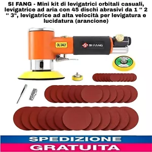 Mini kit di levigatrici orbitali casuali, levigatrice ad aria con 45 Dischi - Foto 1 di 15