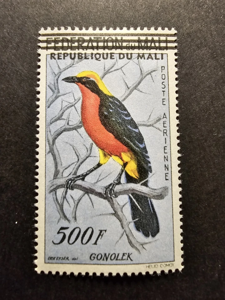 Sello Malí Aves Animales Vida Silvestre Poste Aéreo Pa N°8 Nuevo * Mh 1961 Foto 1 de 2