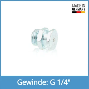 DIN 3404 T1B G 1/4" Stahl verzinkt Flachschmiernippel Schmiernippel - Picture 1 of 1