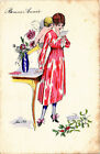 Pc Artist Signed, Sager, Bonne Année, Cupid, Vintage Postcard (B51195)