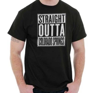 Straight Outta Colorado Springs, CO City Movie T Shirts Gift T-Shirt Tee - Picture 1 of 9