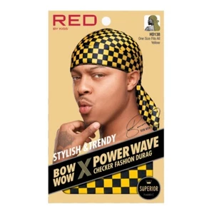 RED BY KISS BOW WOW X POWER WAVE CHECKER FASHION DURAG #HD138 - Bild 1 von 5