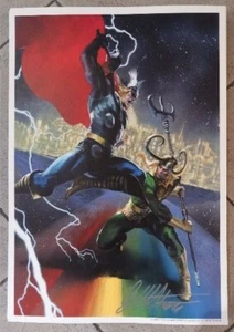GABRIELE DELL'OTTO LITHOGRAPHIE THOR UND LOKI LUCCA 2024 SIGNIERT - Bild 1 von 1