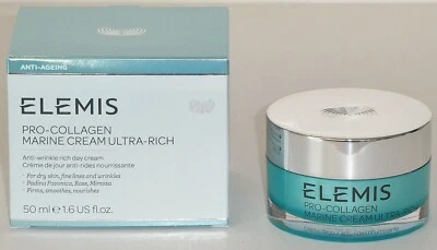 Crema marina ELEMIS Pro-Collagen crema de día ultra rica 1,6 fl oz nueva en caja Foto 1 de 4