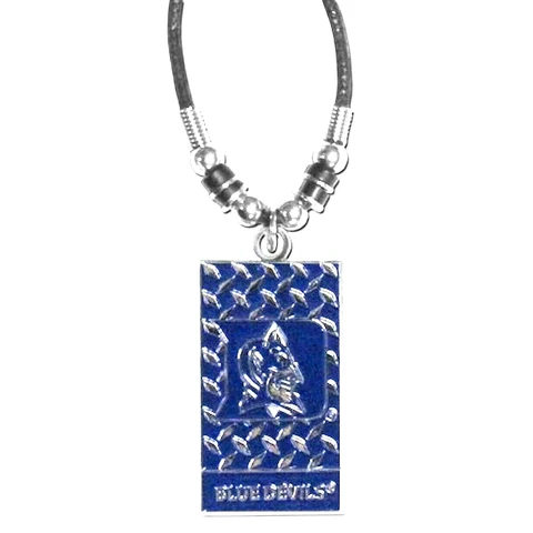 DUKE BLUE DEVILS DIAMOND PLATE NECKLACE ROPE NCAA OFFICIALLY LICENSED NEW Cover