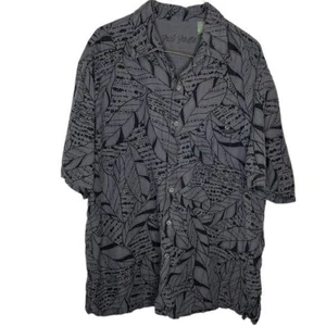 Hilo Hattie Shirt Men's XL Hawaiian Silk Blend Botanical Tropical Short Sleeve - Picture 1 of 6