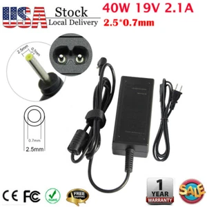 19V 2.1A 40W AC Adapter Laptop Charger For Asus Eee PC 1005 Series Power Supply - Picture 1 of 10