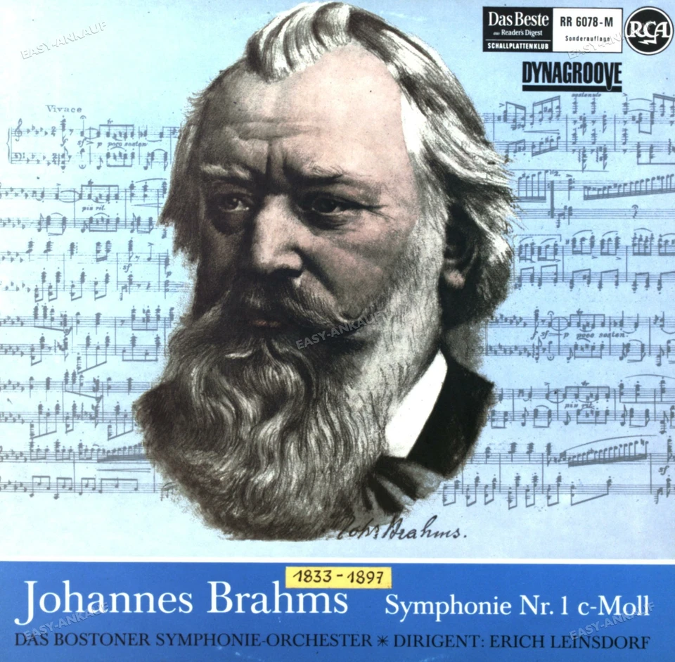 Brahms, Bostoner Symphonie-Orchester, Leinsdorf - Symphonie Nr. 1 C-Moll LP . - Image 1 of 1