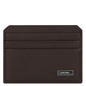 CK - Custodia per carte micro ciottoli marrone - Foto 1 di 2