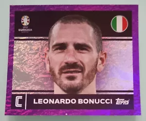 LEONARDO BONUCCI Viola Parallel Figurine TOPPS UEFA EURO 2024 Sticker purple - Picture 1 of 2