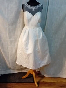 Wedding dress size 14 short ivory satin Asos, check measurements G - Picture 1 of 7